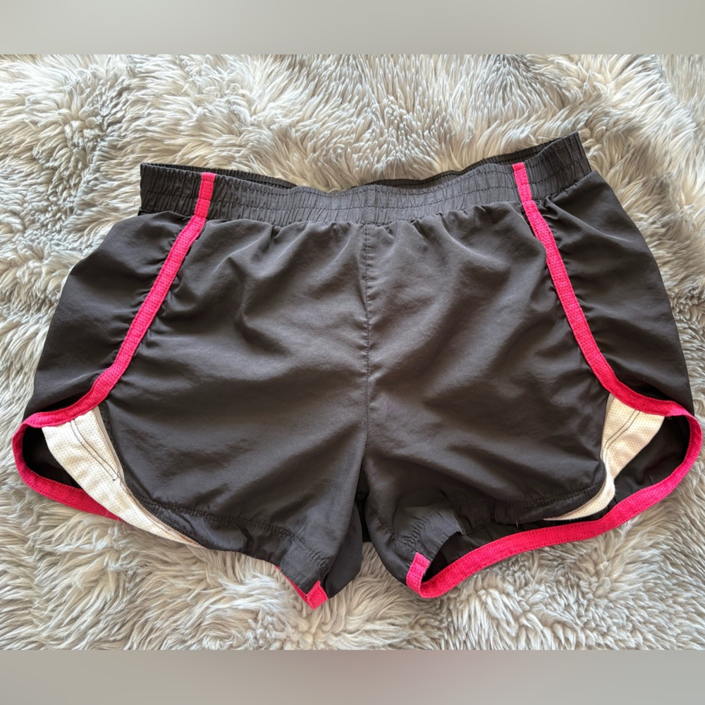 Women's Black and Pink Cascade Sport Athletic Shorts